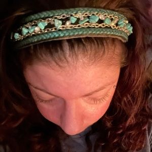 Home made turquoise head band